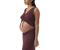 Ripe Maternity Maternity Ripe Misha Rib Knit Tank Maroon