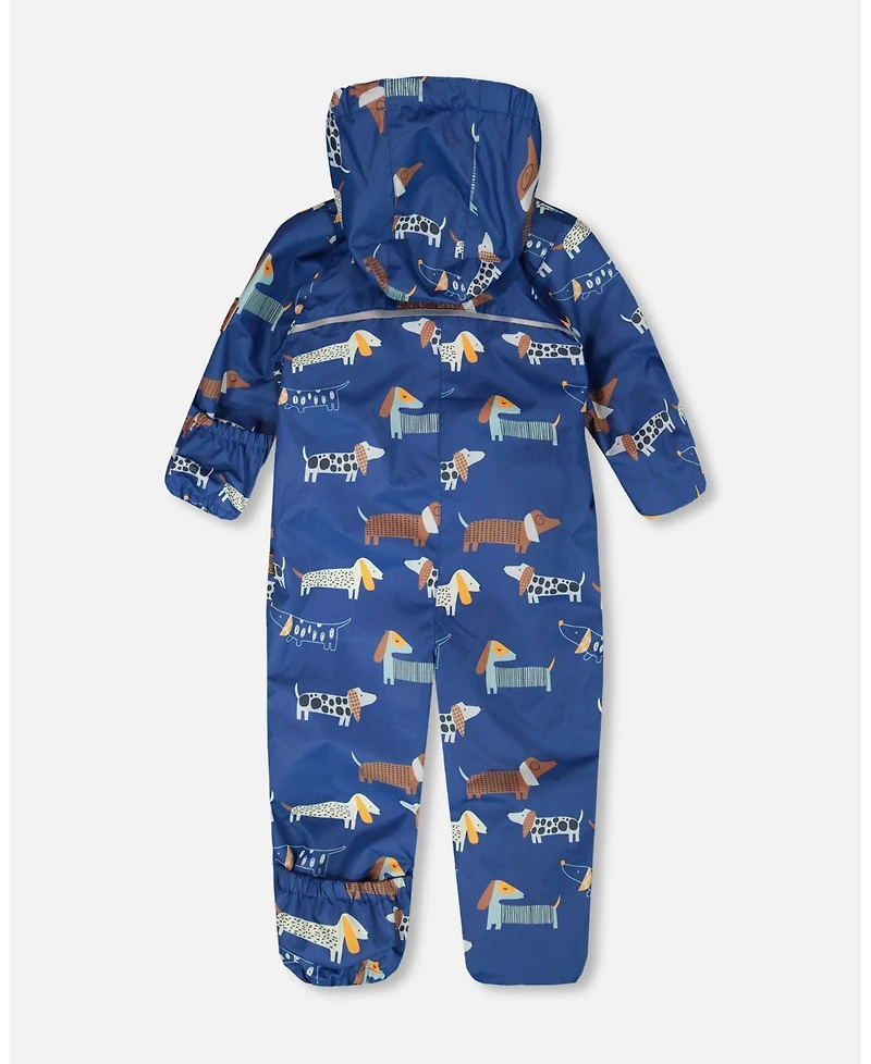 Deux par Baby Boys Mid-Season One-Piece Outerwear with Hat Dog Print