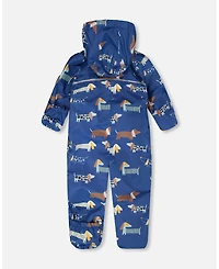 Deux par Baby Boys Mid-Season One-Piece Outerwear with Hat Dog Print