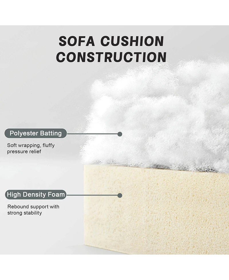 Boyel Living 2-Seater Sofa with Pull-Out Storage Drawers Under Each Seat Wraparound Back and Arm Cushions