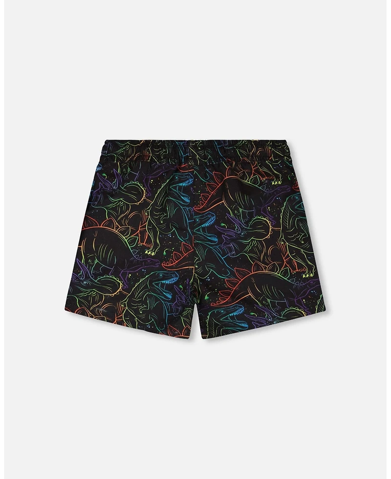 Deux par Deux Baby Boys Swim Trunks Dinosaur Print
