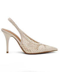 Steve Madden Women's Andromeda-c Crochet Pointed Toe Slingback Pumps