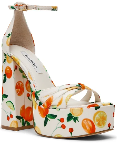 Steve Madden Women's Retro Strappy Block Heel Platform Dress Sandals