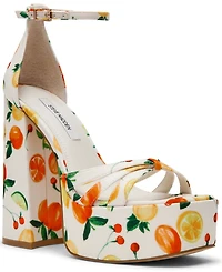 Steve Madden Women's Retro Strappy Block Heel Platform Dress Sandals
