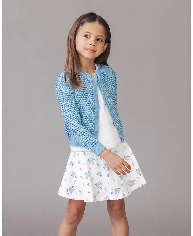 Hope & Henry Little and Big Girls' Organic Printed Knit Skort