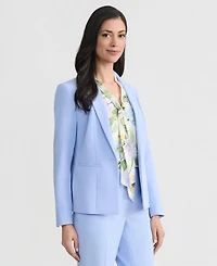 Kasper Women's Stretch Crepe One-Button Panel Seamed Jacket