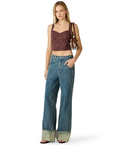 Steve Madden Women's Dixie Sweetheart Neck Top