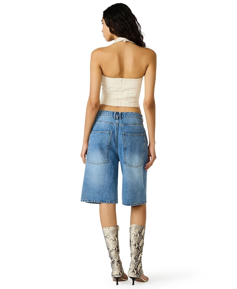 Steve Madden Women's Natasha Corset Halter Neck Top