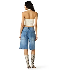 Steve Madden Women's Natasha Corset Halter Neck Top