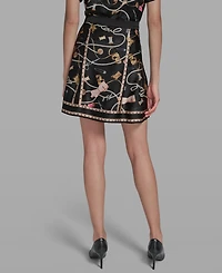 Karl Lagerfeld Paris Women's Printed Short Skirt