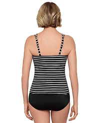ShapeSolver Sport by Mimi Flamingo Women's V-Neck Crossover Tankini