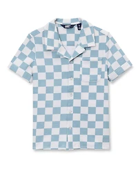 Lands' End Boys Short Sleeve Slub Camp Shirt