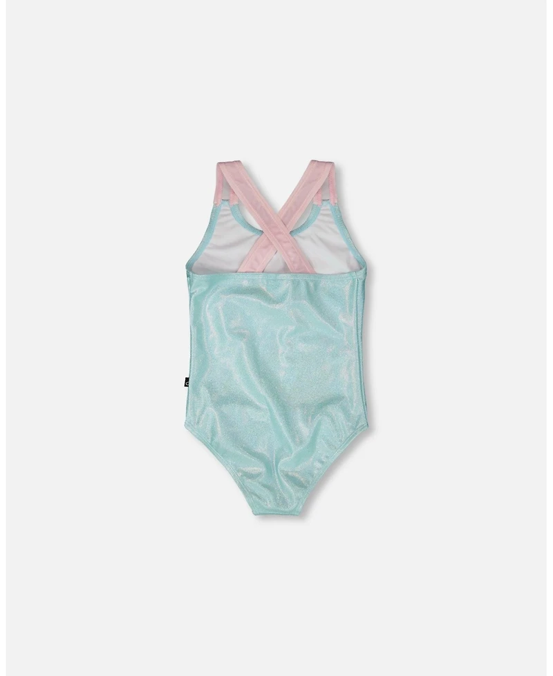 Deux par Deux Girl One-Piece Swimsuit Aqua - Toddler|Child