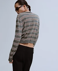 Mango Women's Knit Striped Sweater