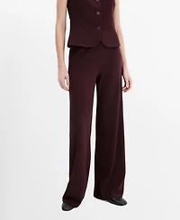 Mango Women's Straight Low-Rise Suit Pants