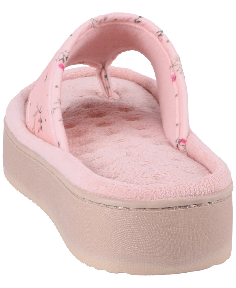 Isotoner Signature Women's Floral Flip Flop Platform Sandals