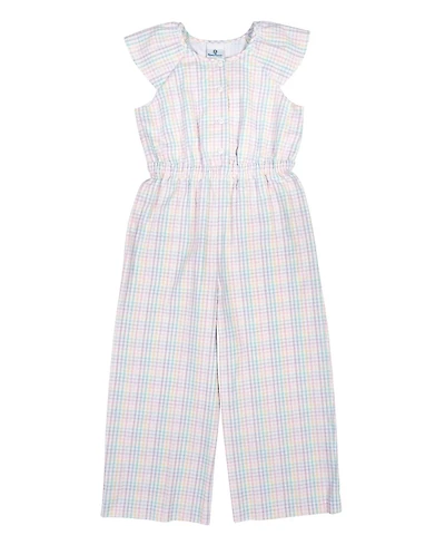Florence Eiseman Big Girls Plaid Seersucker Jumpsuit