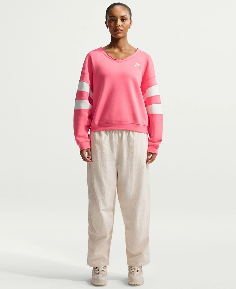 Nike Sportswear Women's Club Fleece Oversized V-Neck Sweatshirt
