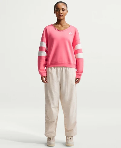 Nike Sportswear Women's Club Fleece Oversized V-Neck Sweatshirt