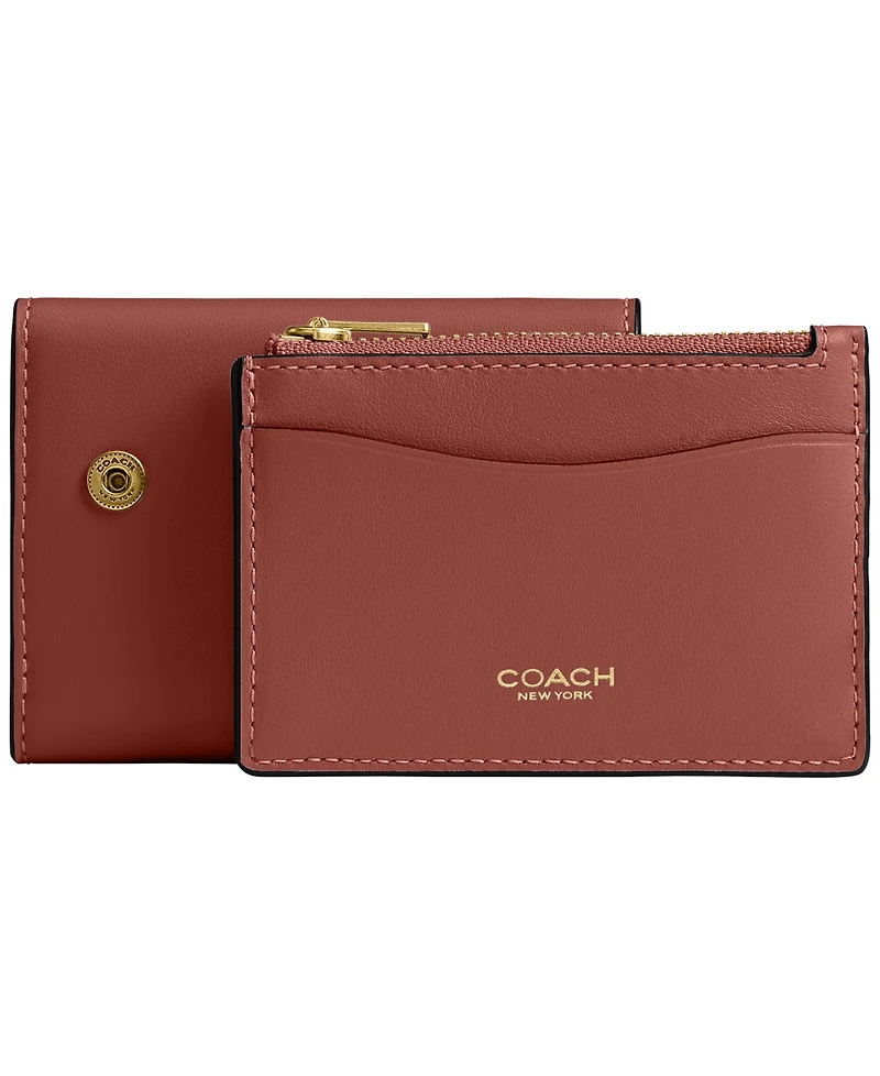 Coach Essential Leather Card Case Wallet