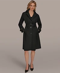 Donna Karan New York Women's Single Breasted Belted Trench Coat