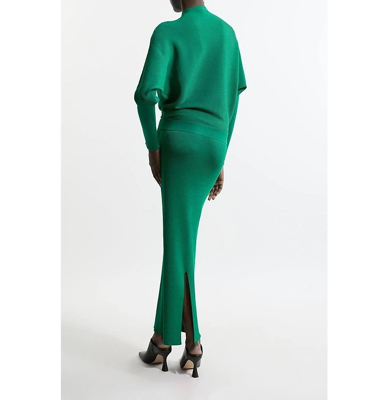 Karen Millen Women's Drape Knit Bat Wing Pencil Midi Dress