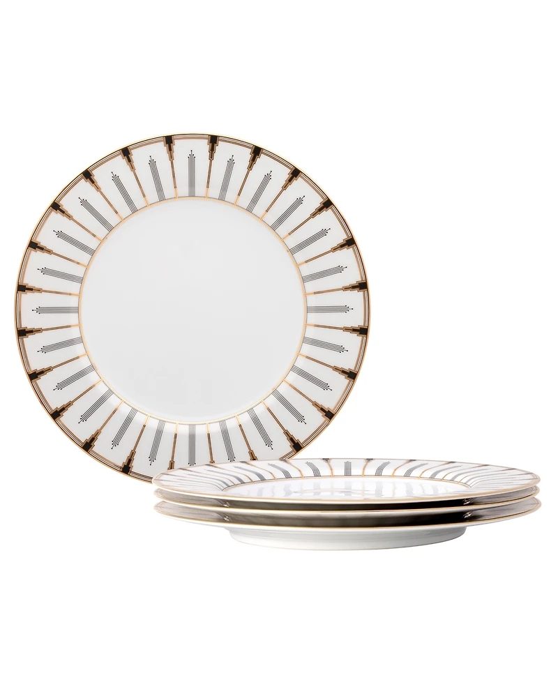 Noritake Empire Gold-Tone Dinner Plates, Set of 4