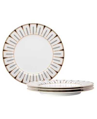 Noritake Empire Gold-Tone Dinner Plates, Set of 4