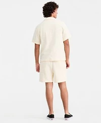 Sun Stone Mens Dock Knit Boucle Camp Shirt Short Sleeve T Shirt Matching Boucle Shorts Macys Exclusive