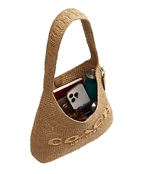 Coach Straw Brooklyn Medium Shoulder Bag 34