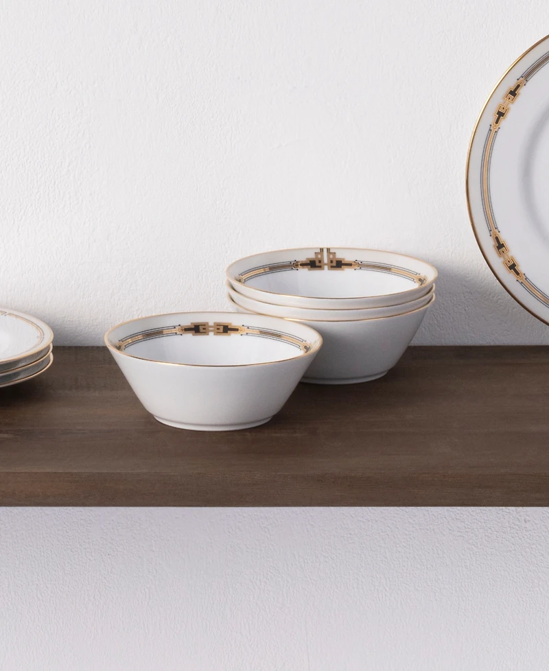 Noritake Empire Gold-Tone Fruit Bowls, Set of 4