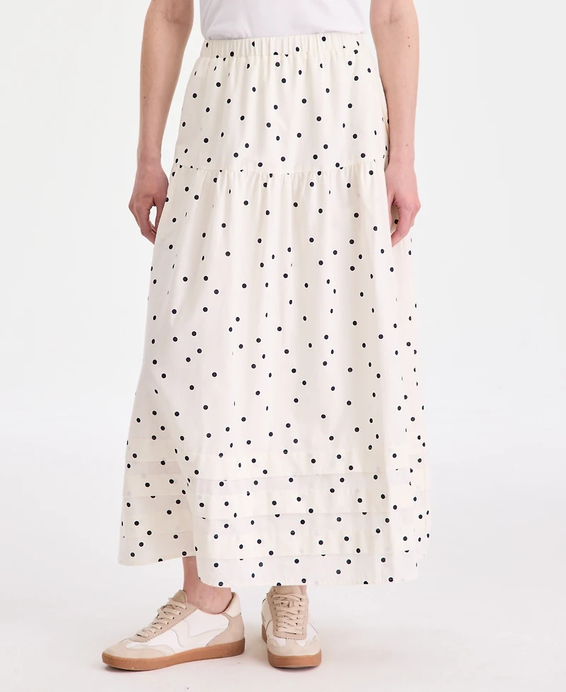 On 34th Women's Dot-Print Tiered Midi Skirt, Macy's Exclusive