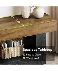 Tribesigns Tv Stand for Tvs Up to 70 Inches, 63 Inches Media TV Console, Entertainment Center with U-Shaped Pedestal & Open Storage Shelf