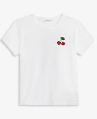 On 34th Women's Beaded Cherry Everyday T-Shirt, Macy's Exclusive