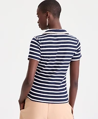 On 34th Women's Embellished Rib Polo Top, Macy's Exclusive
