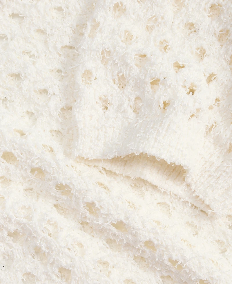 On 34th Women's Open-Stitch Short-Sleeve Sweater, Macy's Exclusive