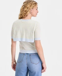 On 34th Women's Stripe Tie-Front Sweater Tee, Macy's Exclusive