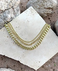 Adornia Gold Link Layered Necklace