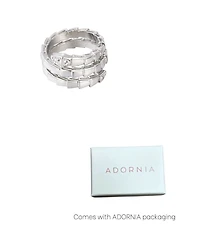 Adornia Silver Snake Double Wrap Ring