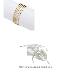 Adornia Gold 5-Piece Tube Bangle Bracelet Set