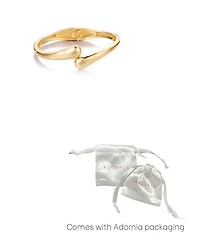 Adornia Gold Overlapping Bands Cuff Bracelet