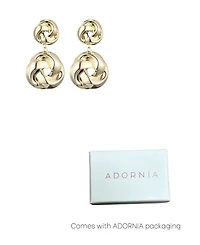 Adornia Gold Double Knot Drop Earrings