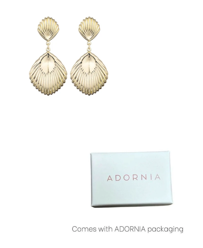 Adornia Gold Deco Inspired Drop Earrings