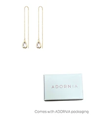Adornia Gold Clear Crystal Threader Earrings