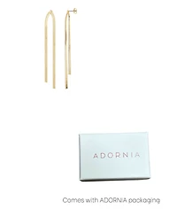 Adornia Gold Herringbone Drop Earrings