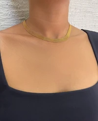Adornia Tarnish Resistant Gold Mesh Chain Necklace