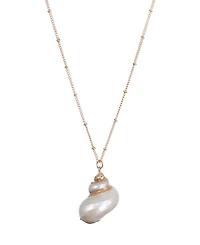 Adornia Gold Golden Shell Pendant Necklace