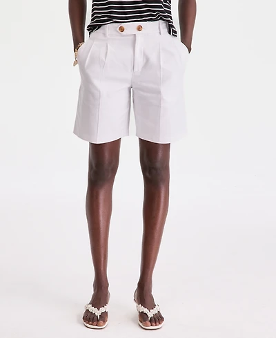 On 34th Women's High-Rise Linen-Blend Bermuda Shorts, Macy's Exclusive