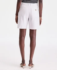 On 34th Women's High-Rise Linen-Blend Bermuda Shorts, Macy's Exclusive