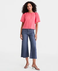 On 34th Women's Cropped Mid-Rise Relaxed Flared Jeans, Macy's Exclusive